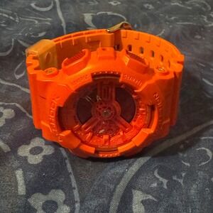 Casio G Shock GMA S110VC Orange Analog Digital Watch Shock/Water Resist. *READ*